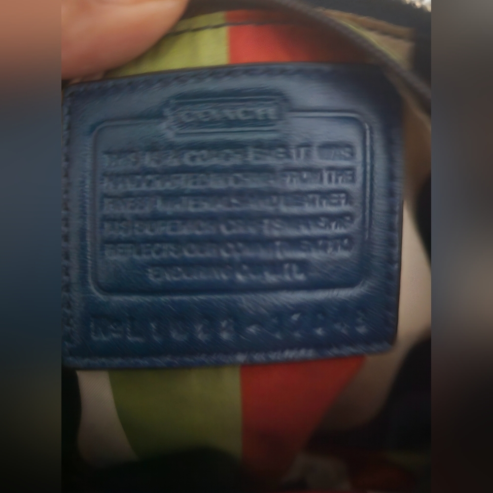 Coach 17048 Poppy Blue Glazed Leather Crossbody Shoulder Bag Purse - Picture 11 of 11